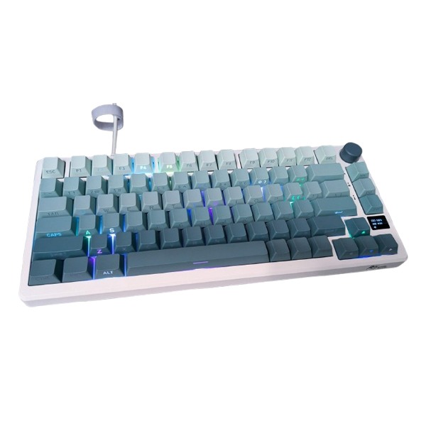 Royal Kludge S75 Trimode Green side printed Version - Cloudy Water Switch