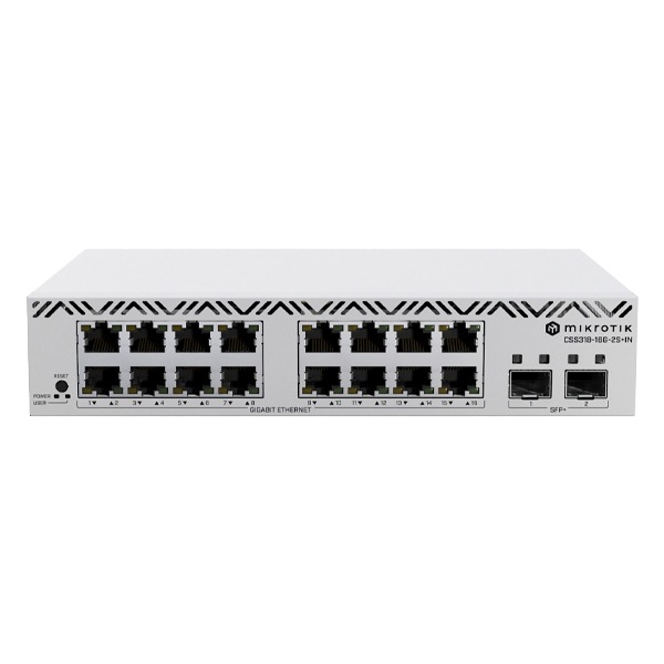 MikroTik Cloud Smart Switch 318-16G-2S+IN with SwitchOS, desktop case (EU)