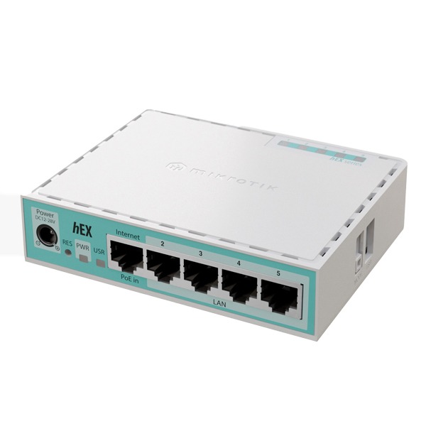 MikroTik hEX (2024 version) with RouterOS L4 license, desktop case (EU)