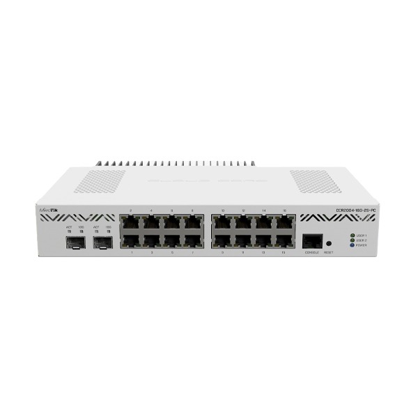 MikroTik Cloud Core Router 2004-16G-2S+PC with RouterOS L6 license, passive cooling enclosure (EU)