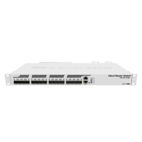 MikroTik Cloud Router Switch 317-1G-16S+ with RouterOS L6, 1U rackmount enclosure (EU)
