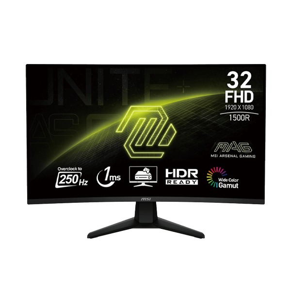 MSI MAG 32C6X 250Hz 1ms HDR 31.5" 1500R CURVED ARSENAL GAMING MONITOR