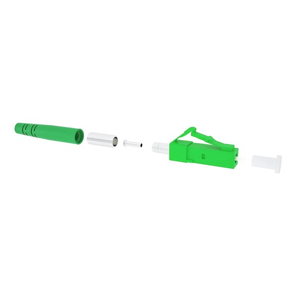 LC / APC connectors for 3mm SM, Green