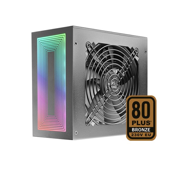 Mars Gaming Mpb 750S, Argb 750W Atx Psu, 80Plus Bronze 230V +90%, Ai-Rpm Ultra Silent, Smd And Dc-Dc Tech, Argb Mb Control