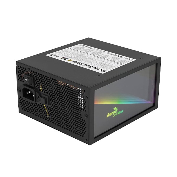 Aerocool Mirage 850W Psu, 80Plus Gold, Japan Capacitors, Rgb Infinite Mirror