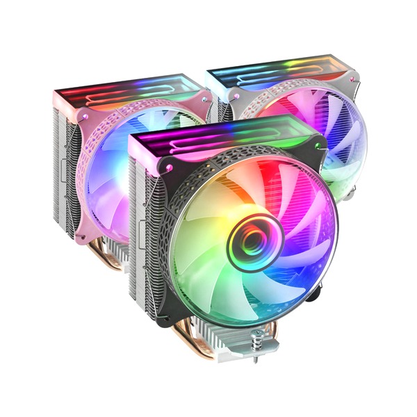 Mars Gaming Mcpu-Vr Cpu Cooler, Dual Infinite Mirror Argb, Silent Pwm Fan, 4X Heatpipe, 180W