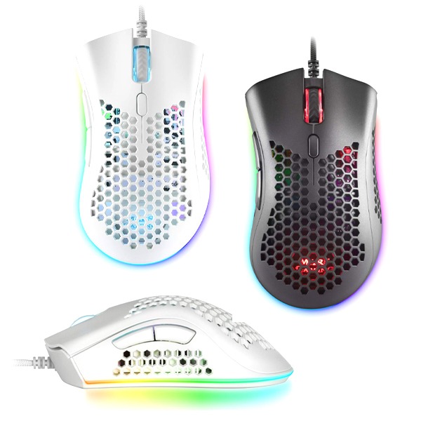 Mars Gaming Mmex Mouse, 32000Dpi, Optical Switches, 75G, Rgb, Feather, Soft