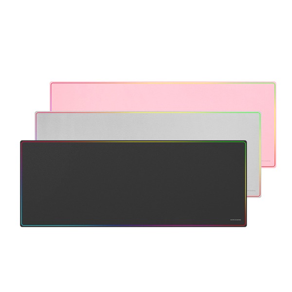 Mars Gaming Mmp224, 880X330Mm Xxl Gaming Mousepad, Rainbow Line Edge Design, Nano-Textile & Non-Slip Natural Rubber Base