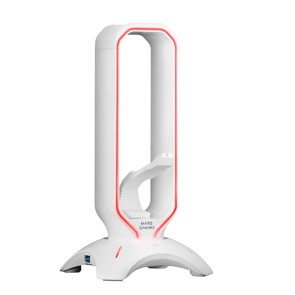 Marsgaming Mhhpro 3In1 Control Rgb Headset Holder +Mouse Bungee +2Xusb3.0 White