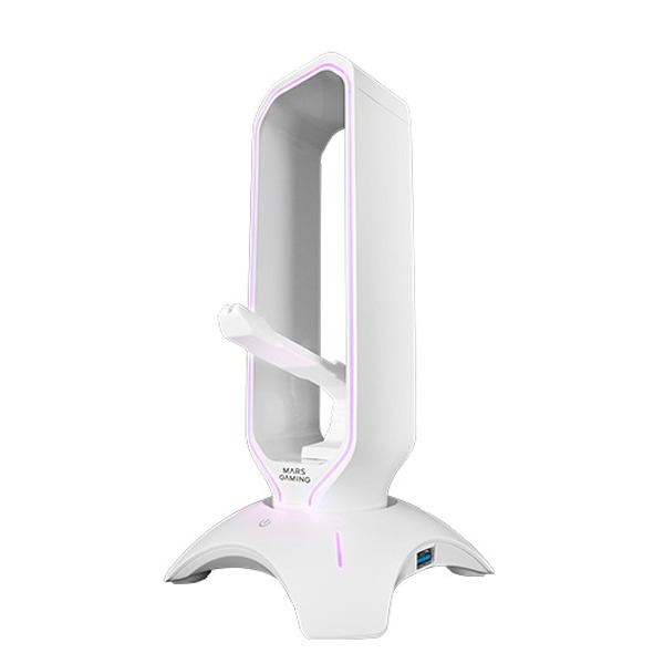 Marsgaming Mhhpro 3In1 Control Rgb Headset Holder +Mouse Bungee +2Xusb3.0 White