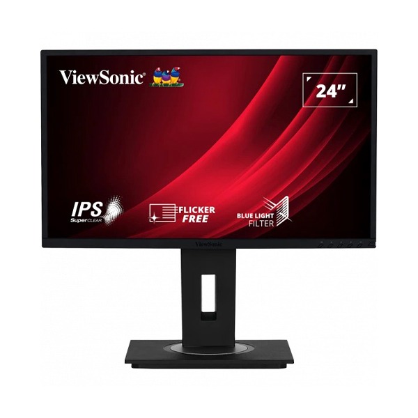 ViewSonic VG2448 24'' Full HD Monitor| IPS Technology| Advanced Ergonomics | 5ms GTG Response time | Built-in Speakers | Flicker-Free technology | Blue Light Filter | Eco friendly | tilt, swivel, & height adjustment |60 Hz| Resolution:1920x1080| 4 USB-A |1 USB-B| VGA | 1 HDMI | 1 Display Port