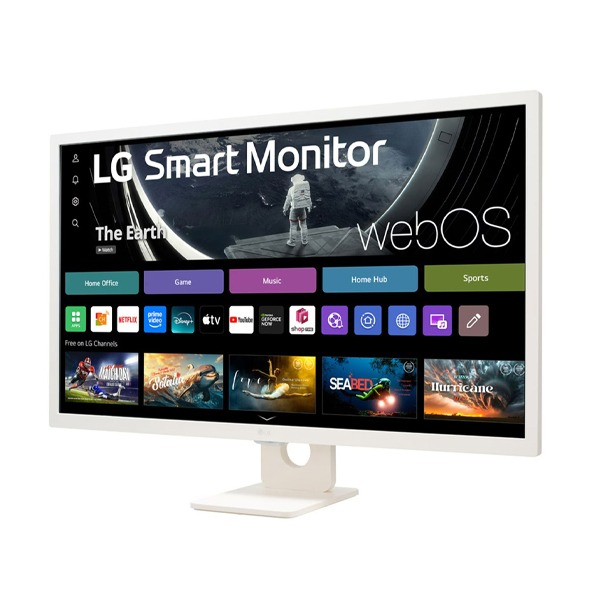 LG 31.5'' Monitor | IPS Smart Monitor | WebOS | Tilt adjustable |HDR 10 | ThinQ Home Dashboard| 60 Hz|Resolution: 1920x1080| 2 HDMI | 2 USB-A