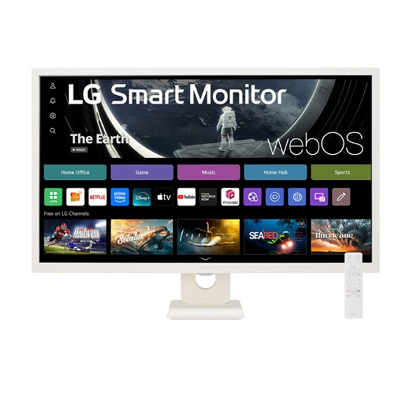 LG 31.5'' Monitor | IPS Smart Monitor | WebOS | Tilt adjustable |HDR 10 | ThinQ Home Dashboard| 60 Hz|Resolution: 1920x1080| 2 HDMI | 2 USB-A