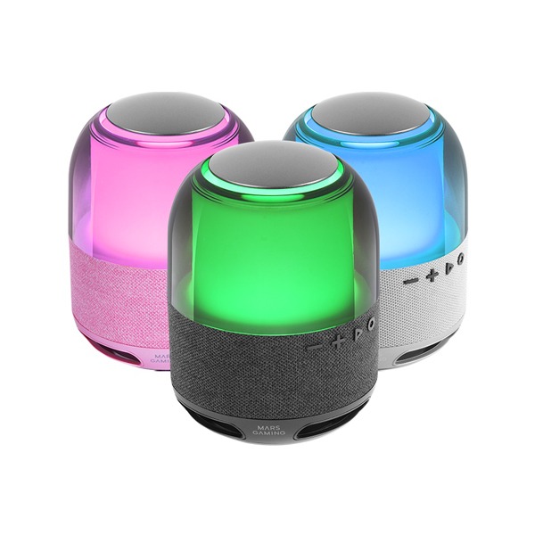 Mars Gaming Ms-Flow, 360º Rgb Bluetooth 5.3 15W Speaker, 57Mm Deepbass, Radio Fm, Bluetooth And Microsd Playback
