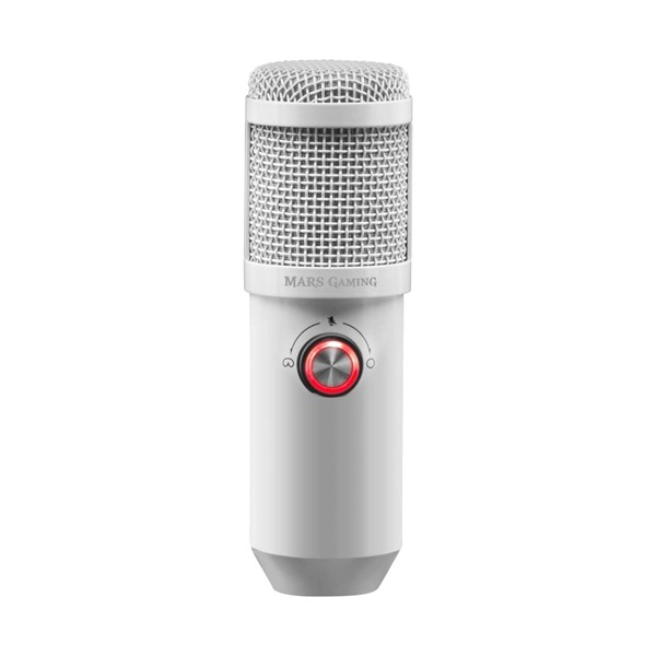 Mars Gaming Mmicx Pro Studio Microphone,  Dual Condenser, 96Khz, Antiv, Usb, White