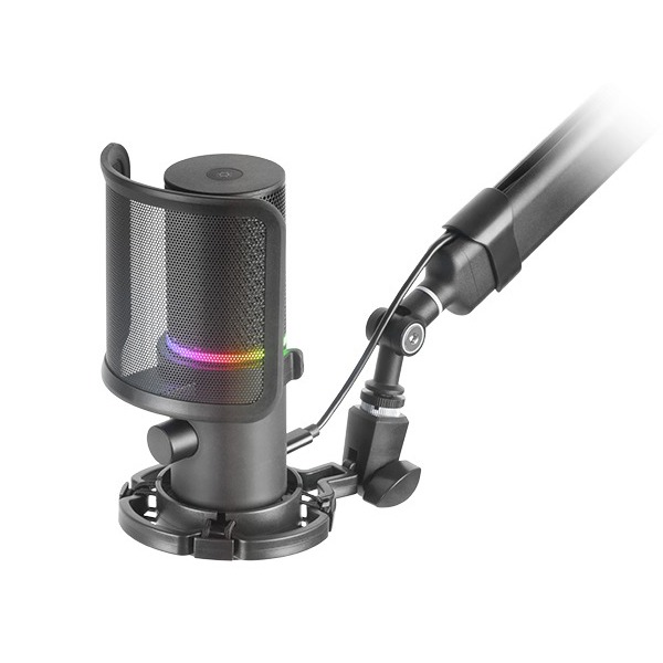 Mars Gaming Mmic-Xt Ultra-High Def Argb Microphone, 192Khz 24Bit, Arm, Antivib+ Metal Filter, Usb, Black