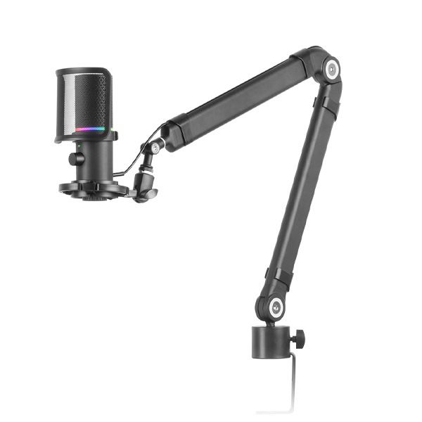 Mars Gaming Mmic-Xt Ultra-High Def Argb Microphone, 192Khz 24Bit, Arm, Antivib+ Metal Filter, Usb, Black