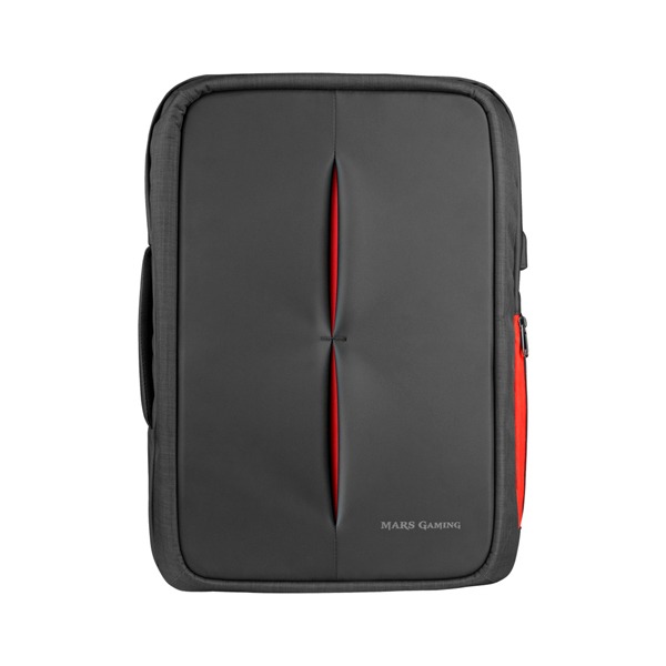 Mars Gaming Mb2 Professional Bag, Up To 17.3" Laptop, Double Function Backpack + Briefcase, External Usb Port, Tsa Security Lock, Anti-Theft, Waterproof, Tablet Support, Cushion System, Bottle Pocket, 180º Open System