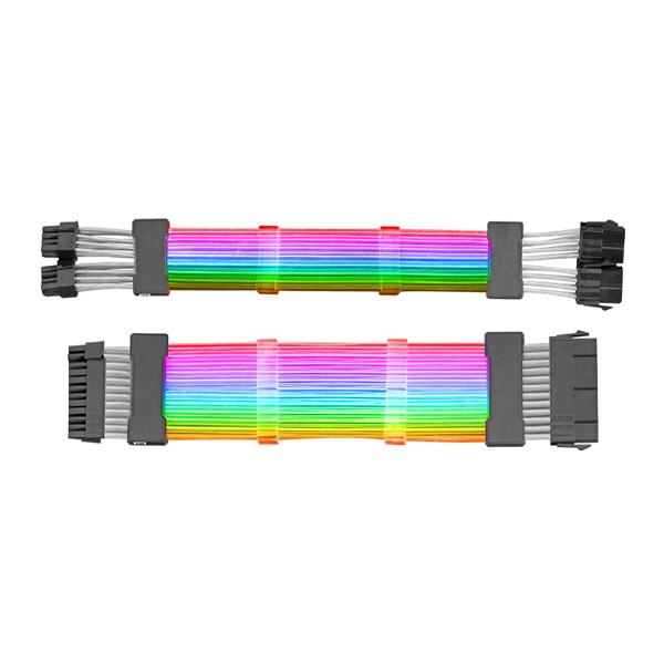 Mars Gaming Mca-16 Premium 16Pin (8+8) Vga Power Extension Cable, Optical Fiber, Awg18 Pure Copper