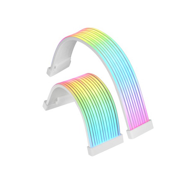 Mars Gaming Mca-16X, Argb Led Strip 16Pin (8+8) Power Supply Cable, High-End Silicon Single Layer Cable With Side Light Strip