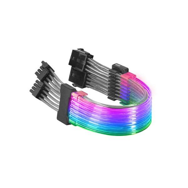 Mars Gaming Mca-24 Premium 24Pin Mb Power Extension Cable, Optical Fiber, Awg18 Pure Copper