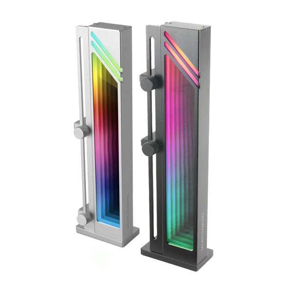 Mars Gaming Mca-Gcb, Argb Infinity Mirror Gpu Support Bracket, 5V 3-Pin Argb, Non-Slip Pad Base