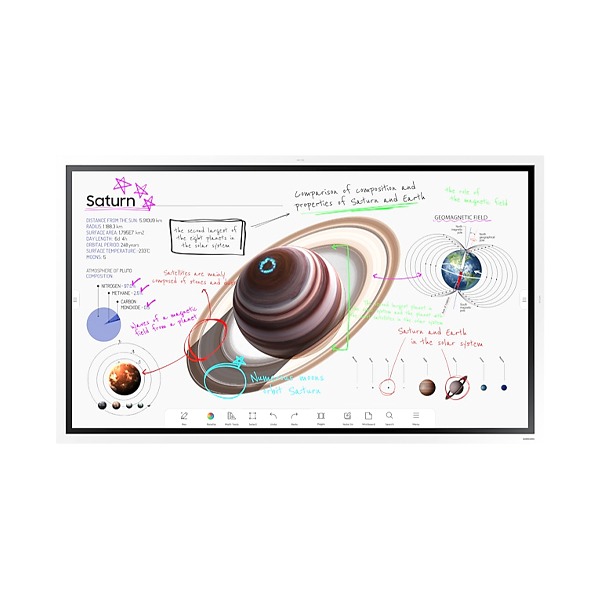 Samsung Flip Pro WM55B 55" Interactive Display |   Advanced Education Solutions with Multi-Touch Technology | Infrared IR Touch| Resolution: 3840x2160|8ms Response Time | 60Hz|Versatile connectivity | AirPlay 2 | Remote content push | bluetooth | WIFI | 2 HDMI | Lan RJ45| 1 Audio Out Stereo Mini Jack| USB:1 Rear, 3 Optional USB-C