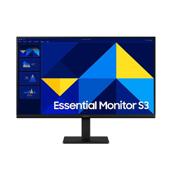 Samsung Essential 27'' Monitor S3 S30GD| IPS Technology||5ms Response Time| Resolution: 1920x1080| Black| Eye Saver mode & Game Mode Feature| 100 Hz | Contrast Ratio:1000:1|Viewing Angle 178˚| 1 HDMI, 1 VGA