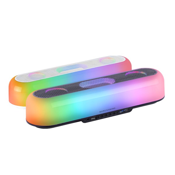 Mars Gaming Msb-Orb, 360º Rgb Wireless 20W Speaker & Soundbar, Triple Driver System, Bluetooth 5.3, Aux-In, Fm And Tf