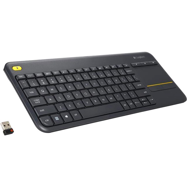 Logitech Keyboard Wireless K400 PLUS TOUCHPAD Black ARA