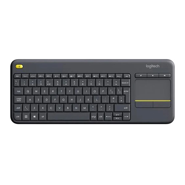 Logitech Keyboard Wireless K400 PLUS TOUCHPAD Black ARA