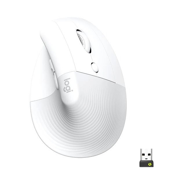 Logitech Wireless Mouse Lift Vertical Ergonomic - Pale Gray