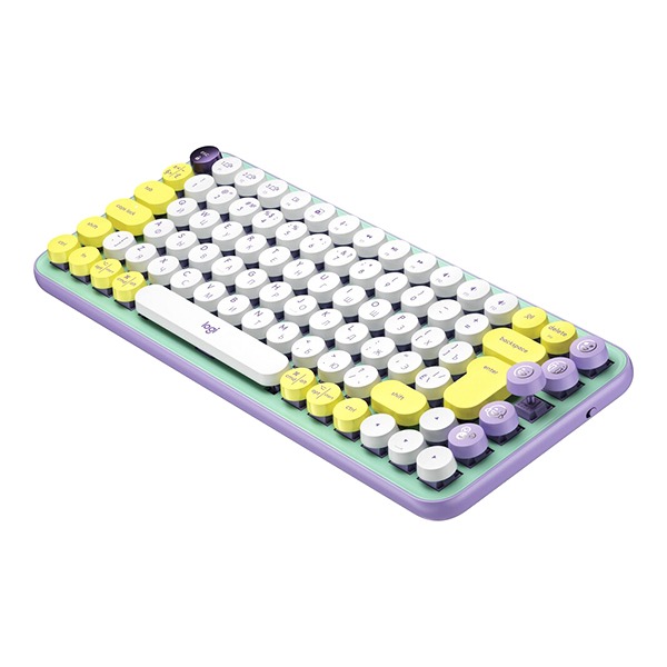 Logitech POP Keys Wireless Mechanical Emoji Keyboard Daydream Mint