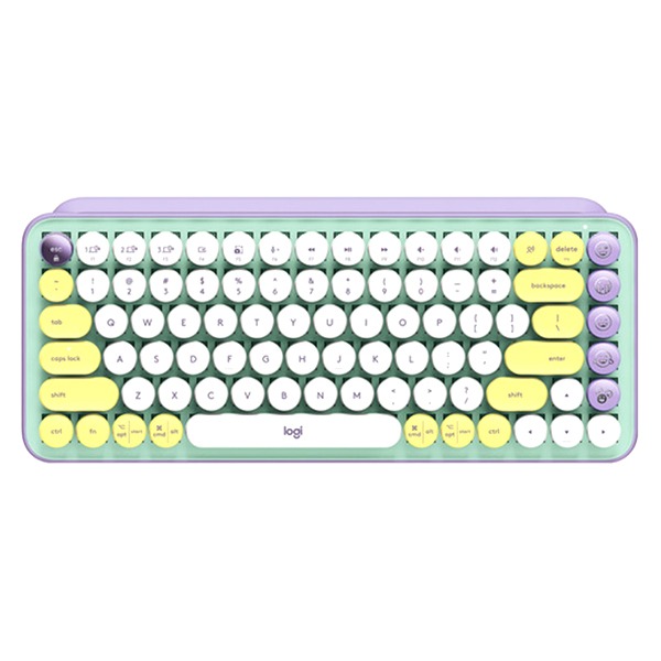 Logitech POP Keys Wireless Mechanical Emoji Keyboard Daydream Mint