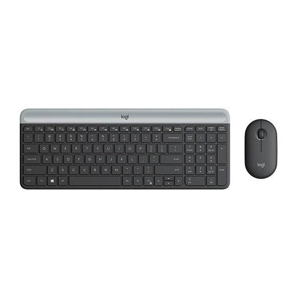 Logitech Wireless Combo MK470 Slim Nano Receiver Black EN/AR