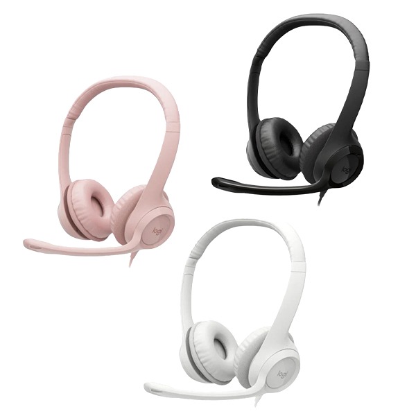 Logitech Headset Wired H390 USB with Noise-Canceling Mic in-line controls