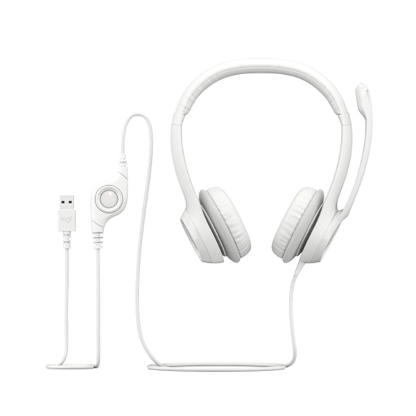 Logitech Headset Wired H390 USB with Noise-Canceling Mic in-line controls
