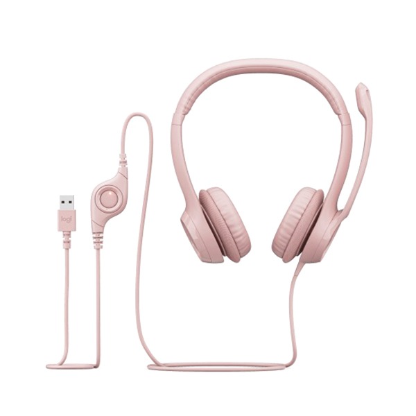 Logitech Headset Wired H390 USB with Noise-Canceling Mic in-line controls