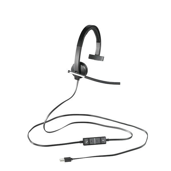 Logitech Pro Headset Wired Mono H650e USB with Noise-Canceling Mic in-line Controls