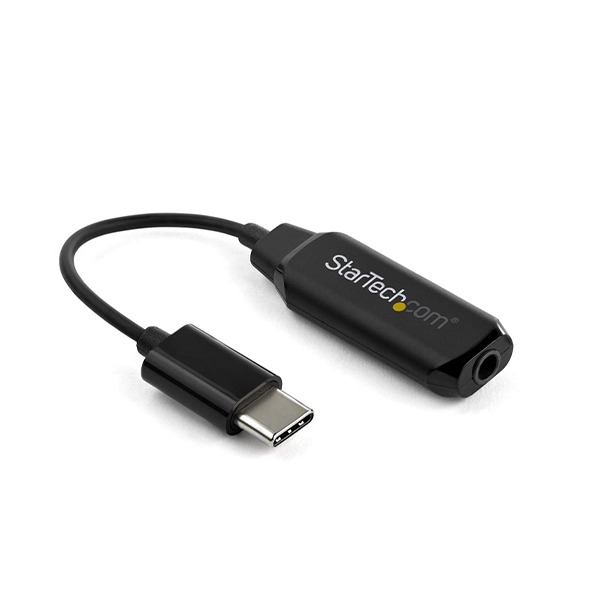 STARTECH.COM ACTIVE USB-C TO 3.5MM AUDIO ADAPTER BLACK USB USB-C TO AUX