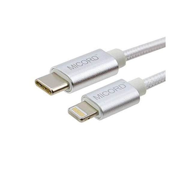SILVER MICORD USB 3.1 USB-C TO LIGHTNING