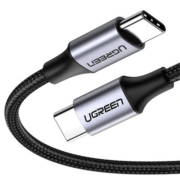 UGREEN USB-C TO USB-C CABLE ALUMINUM CASE WITH BRAIDED 2M (BLACK)