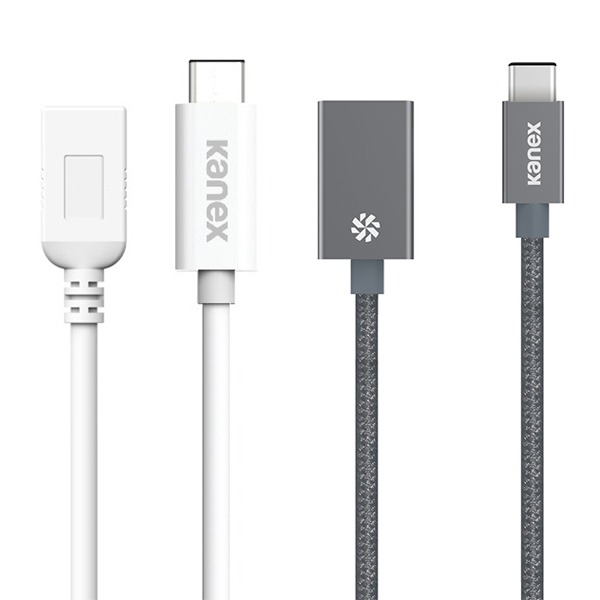 Kanex USB-C to USB 3.0 Adapter with DuraBraid Fiber (21cm) White or Black