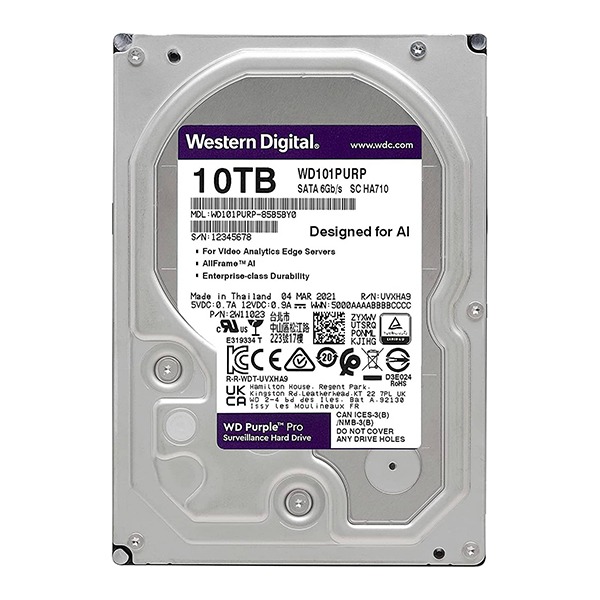 WD Purple 10TB Surveillance 5400 RPM