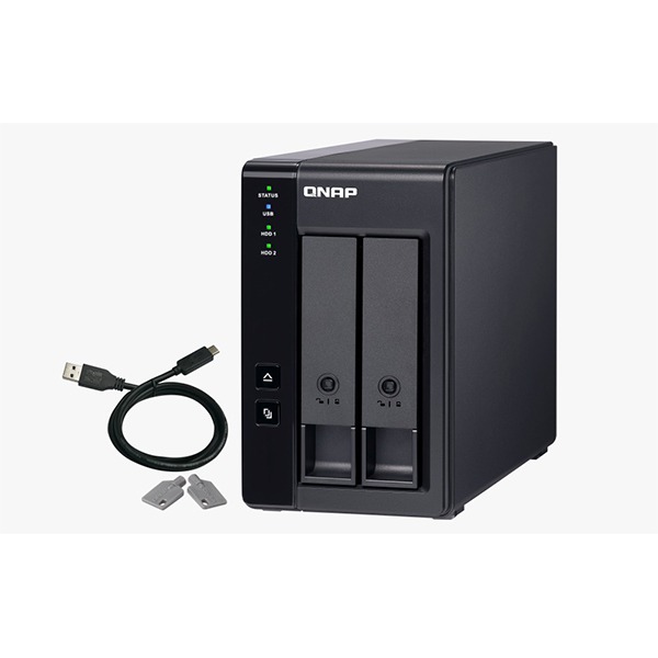 QNAP 2 Bay USB Type-C Direct Attached Storage with Hardware RAID
