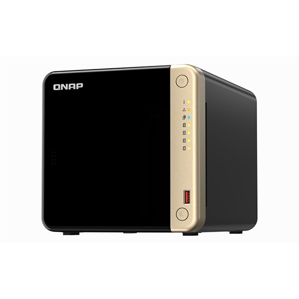 QNAP 4-Bay desktop NAS, Intel® Celeron® N5105/N5095 quad-core, 8 GB onboard not expandable, 4 x 3.5"/2.5" SATA 6Gb/s drive bays, 2 x M.2 2280 PCIe Gen 3 x1 slots, 2 x 2.5GbE, 1 x HDMI 2.0, 1 x PCIe Gen3 x2 slot, 2 x USB 3.2 Gen 2 Type-A + 2 x USB 2.0