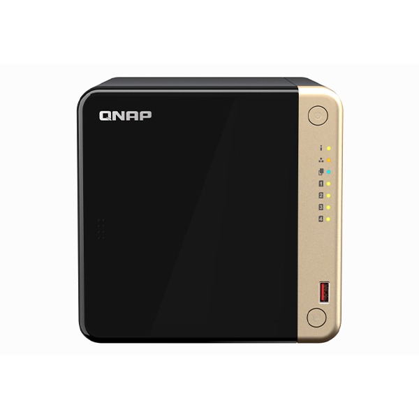 QNAP 4-Bay desktop NAS, Intel® Celeron® N5105/N5095 quad-core, 8 GB onboard not expandable, 4 x 3.5"/2.5" SATA 6Gb/s drive bays, 2 x M.2 2280 PCIe Gen 3 x1 slots, 2 x 2.5GbE, 1 x HDMI 2.0, 1 x PCIe Gen3 x2 slot, 2 x USB 3.2 Gen 2 Type-A + 2 x USB 2.0
