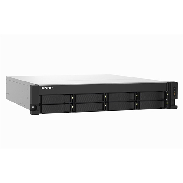 QNAP TS-832PXU-4G QNAP 8-Bay quad-core 1.7 GHz rackmount NAS with 250W PSU, 4GB DDR4 UDIMM RAM (max 16GB)