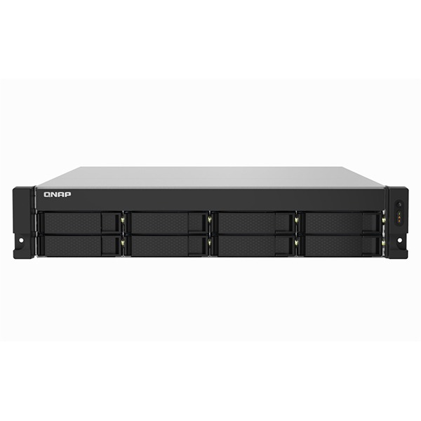 QNAP 8-Bay AL324 quad-core 1.7 GHz rackmount NAS with 250W redundant PSU, 4GB DDR4 UDIMM RAM (max 16GB), SATA 6Gb/s, 2x 10GbE SFP+, 2x 2.5GbE, 1x PCIe Gen2 x2 Slot