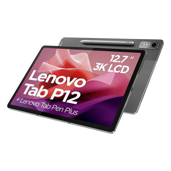 Lenovo Tab P12 8GB 3K with Pen and Keyboard, 12.7 Inch, 128GB, Grey
